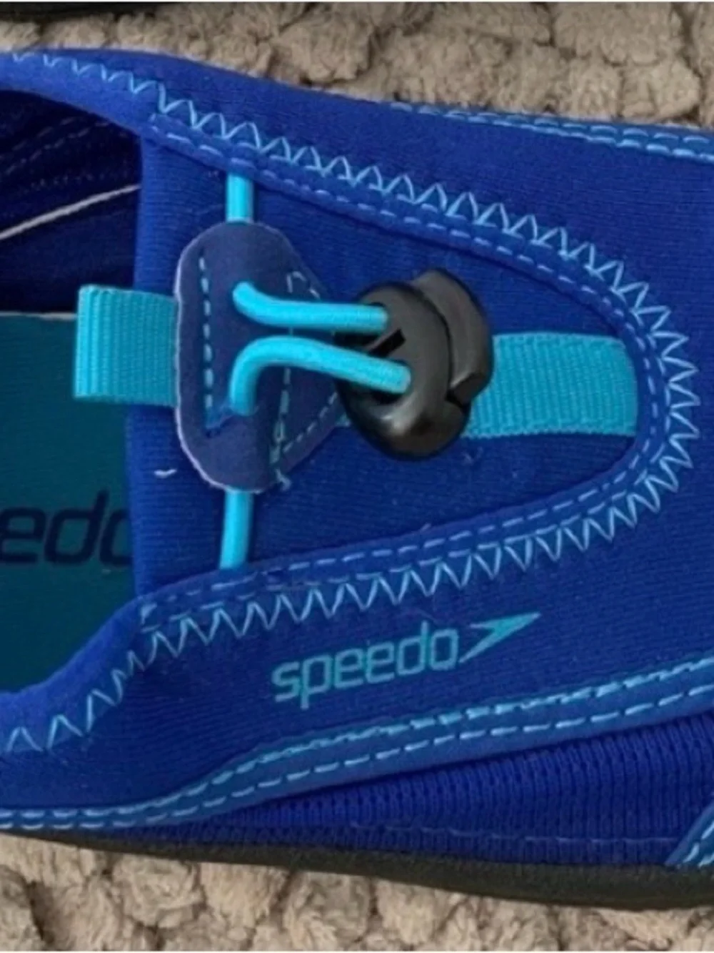 Speedo junior Water Shoes Blue textile upper Size Medium 2/3